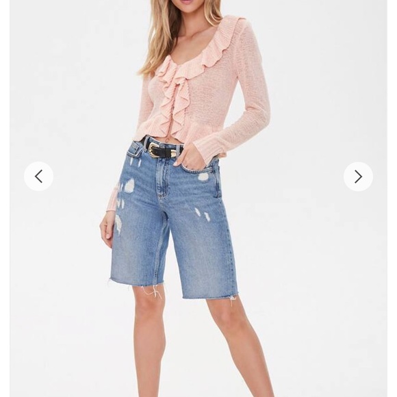 F21 Open Ruffle Cardigan - Picture 4 of 6